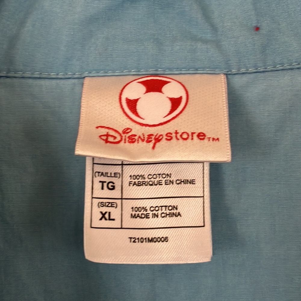 Disney Mickey Mouse Beach Print Tropical Button Down Shirt, XL - Picture 3 of 4